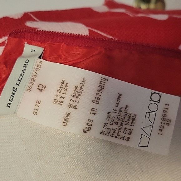 Rene Lezard Red & Pink Dress - Picture 4 of 5